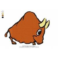 Bull Embroidery Design 13